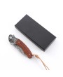 Meteor Damascus Steel Pocket Knife | Red Sandalwood Handle