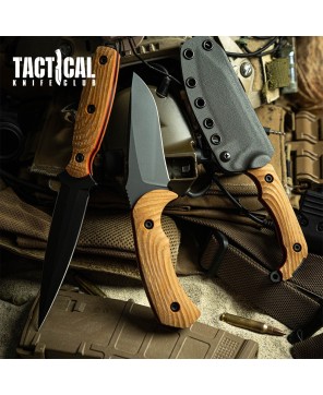 Pin-Up Mullet Fixed Blade Tactical Knife – M4 Steel & Micarta Handle