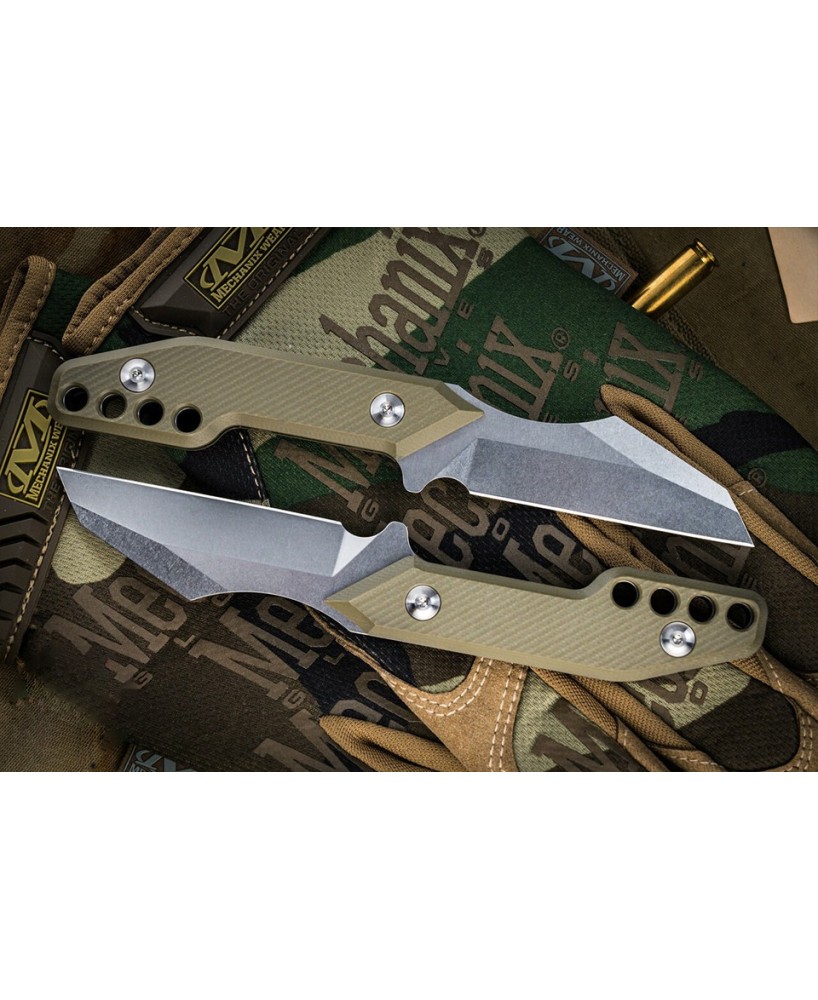 JRW Knives Traitor Fixed Blade | OD Green G10 & Wharncliffe Blade