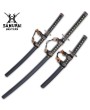 Night Watch Three-Piece Samurai Sword Set with Stand