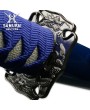 Royal Blue Three-Piece Samurai Sword Set with Stand