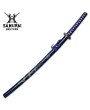 Royal Blue Three-Piece Samurai Sword Set with Stand