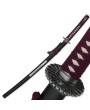 Purple Samurai Warrior Sword – Open Scabbard & Engraved Blade