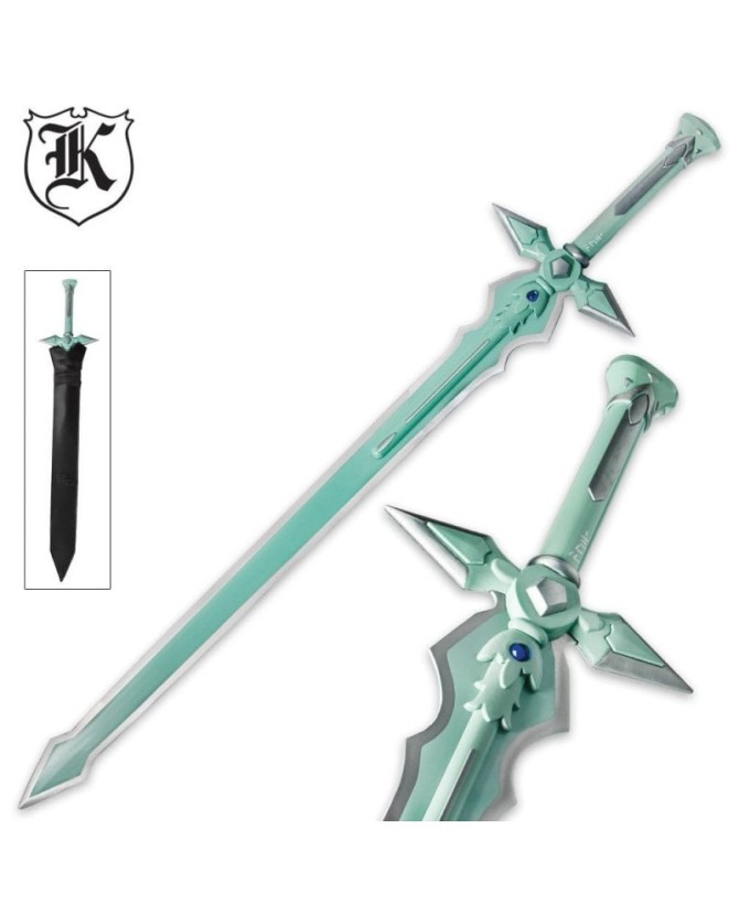 Anime Dark Night Sword – Carbon Steel Fantasy Blade with Scabbard
