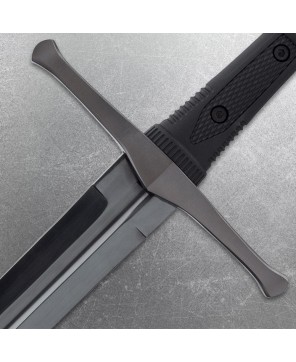 Tactical Midnight Forge Broadsword - Carbon Steel Blade, Sleek Design