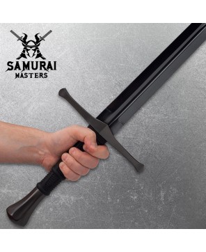 Tactical Midnight Forge Broadsword - Carbon Steel Blade, Sleek Design