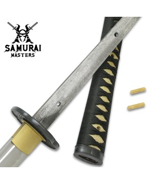 Hand-Forged Wakizashi - Clay Tempered Blade & Lacquered Saya