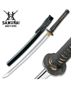 Hand-Forged Wakizashi - Clay Tempered Blade & Lacquered Saya