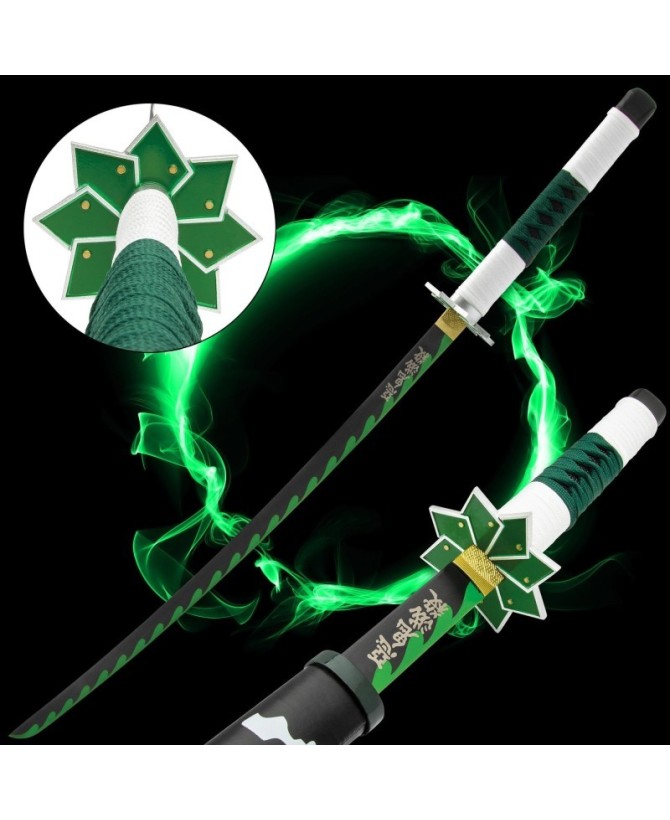 Anime-Inspired Katana with Carbon Steel Blade & Scabbard