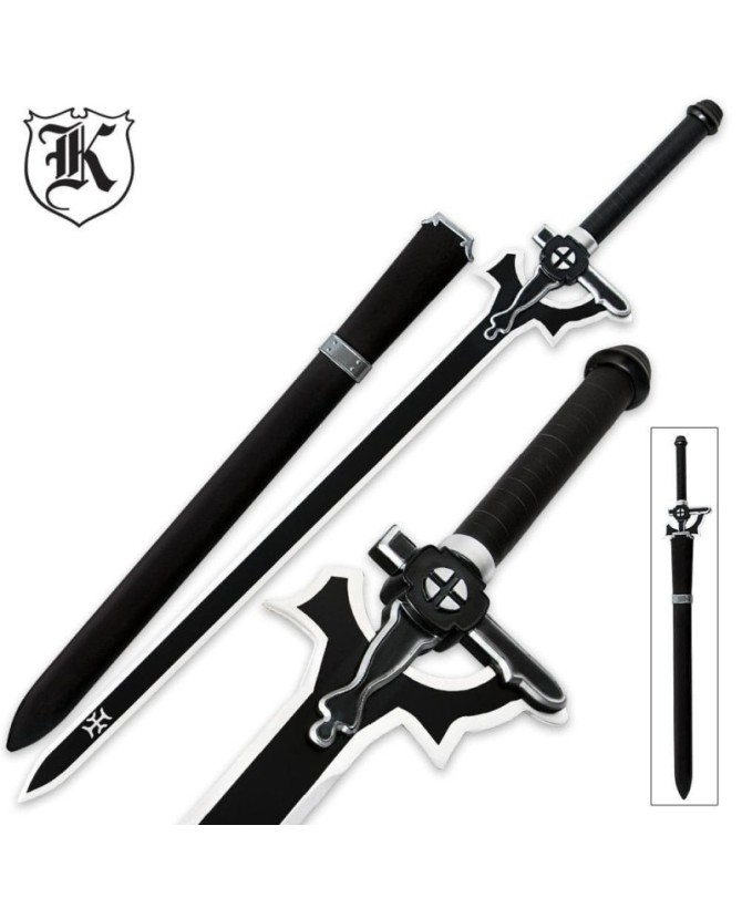 Anime Fantasy Sword – Two-Tone Stainless Steel Blade with Scabbard