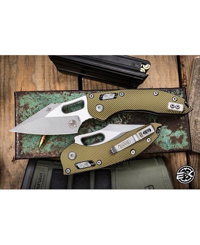Microtech Stitch Ram-Lok OD Green – 3.75” Apocalyptic Blade