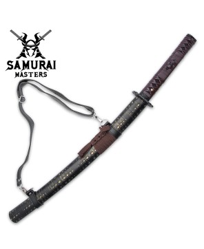 Kraken Wakizashi – Leather-Wrapped Handle & Custom Scabbard