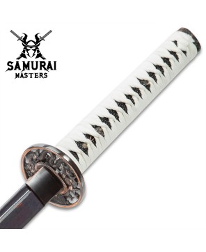 White Knight Black Damascus Sword – Hand-Forged Elegance