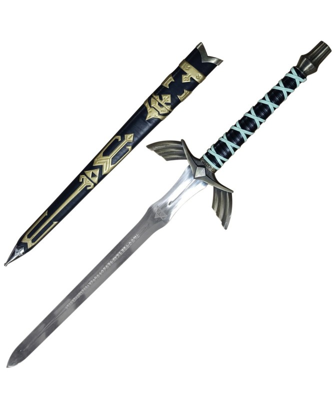 Twilight Princess Zelda Sword – Hylian Engraving & Leather Scabbard
