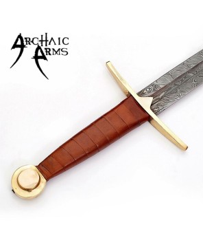 Full Tang Wolfskin Raider Damascus Viking Sword – Battle Ready
