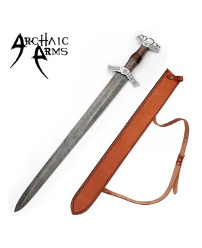 Full Tang Valhalla Rising Damascus Steel Sword – Viking Warrior Blade