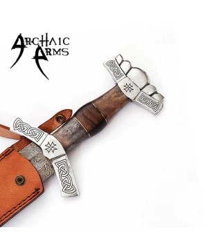 Full Tang Valhalla Rising Damascus Steel Sword – Viking Warrior Blade