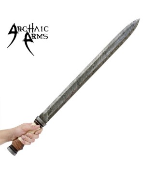 Roman Infantry Horn Damascus Steel Sword – Legionnaire’s Blade