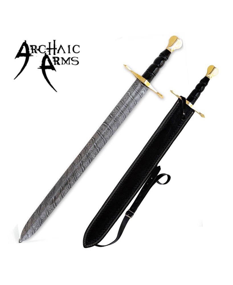 Medieval European Damascus Arming Sword – Regal & Battle-Ready