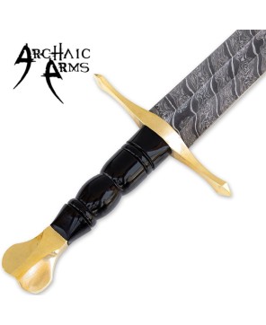 Medieval European Damascus Arming Sword – Regal & Battle-Ready