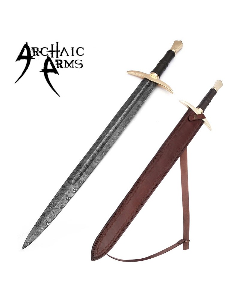 Damascus Steel Viking Sword – Hand-Forged Battle-Ready Blade