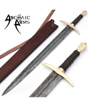 Damascus Steel Viking Sword – Hand-Forged Battle-Ready Blade