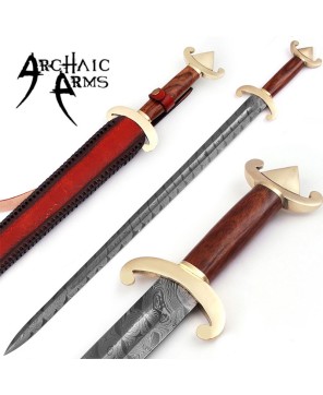 Carolingian Damascus Steel Sword – Hand-Forged Medieval Replica