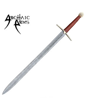 For Valhalla Damascus Viking Sword – Hand-Forged Norse Steel