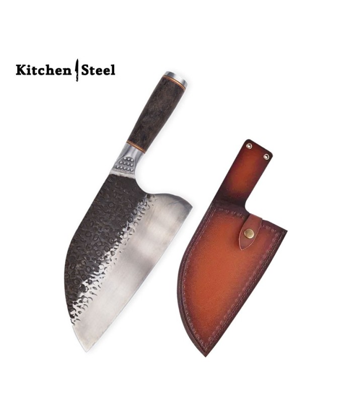 Hand-Forged Butcher Knife – Razor-Sharp, Durable & Versatile