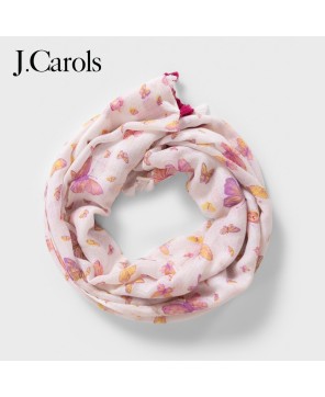 J.Carols® Multi-Color Printed Polyester Scarf - Express Your Style with Artistic Flair