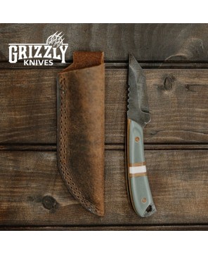 TANTO SPUR Vintage Green – Handmade Tactical Knife