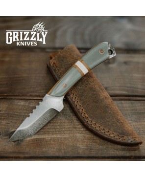 TANTO SPUR Vintage Green – Handmade Tactical Knife