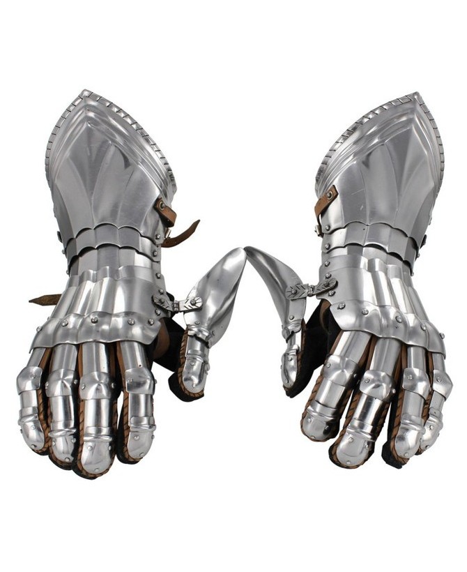 Ironclad Polished Knights Gauntlets – 16G Steel Medieval Armor