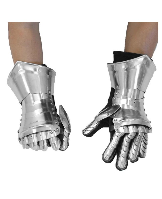 Medieval Gothic Gauntlets – 18G Steel Functional Gloves