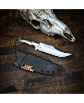 Bowie Hunting Knife – AEB-L Stainless Steel with Antler Handle