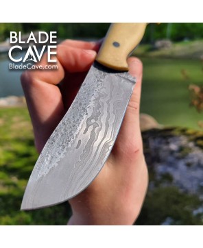 Handmade Damascus Nessmuk Skinner Knife – Premium Hunting Tool