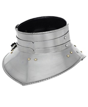 Heavy-Duty Steel Gorget – Authentic Neck Armor for Reenactments & LARP