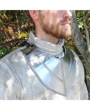 Medieval Siege Warfare Gorget – 18-Gauge Steel Neck Armor