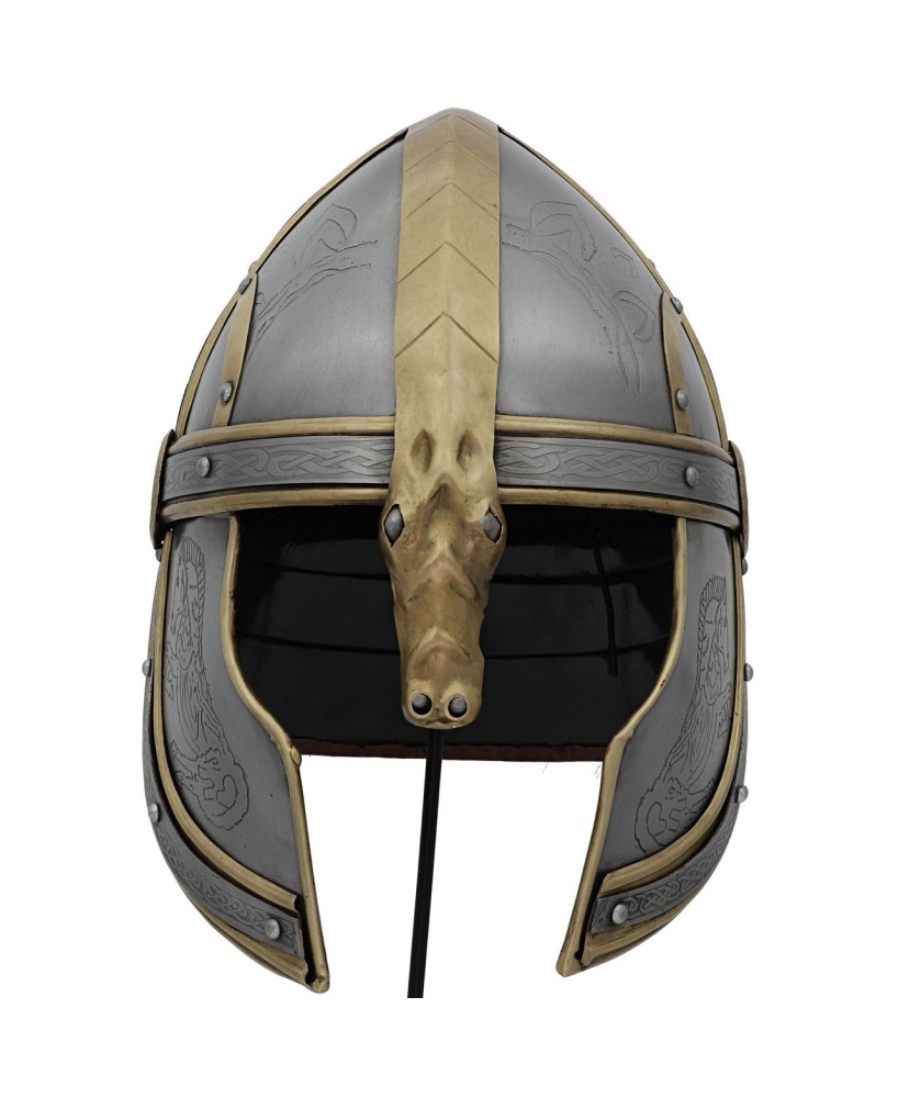 Éomer’s Fantasy Battle Helmet – 18-Gauge Steel & Brass Accents