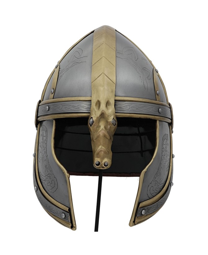 Éomer’s Fantasy Battle Helmet – 18-Gauge Steel & Brass Accents