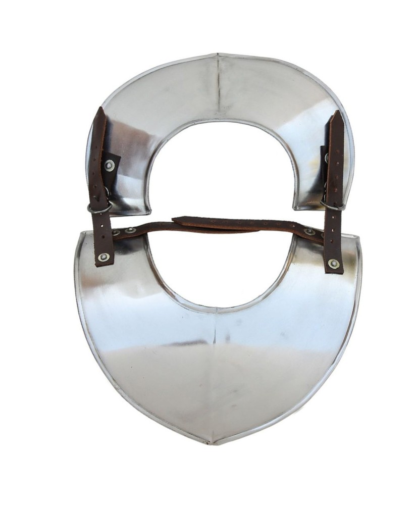 Austere Renaissance Army Gorget – 18-Gauge Steel Neck Armor