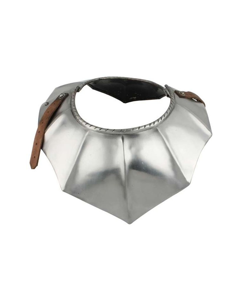 Medieval German Gothic Armor Gorget – 18-Gauge Steel Neck Protection