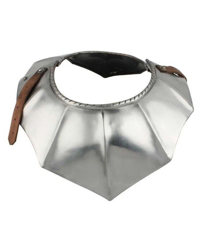 Medieval German Gothic Armor Gorget – 18-Gauge Steel Neck Protection