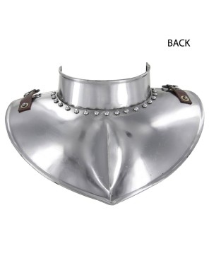 Medieval Renaissance Standing Collar Gorget – 18-Gauge Steel Armor