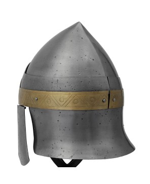 Norse Heritage Viking Battle Helmet – 18-Gauge Steel with Brass Accent