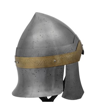 Norse Heritage Viking Battle Helmet – 18-Gauge Steel with Brass Accent