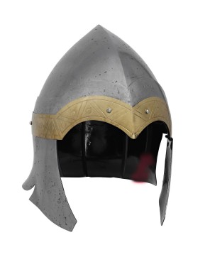 Norse Heritage Viking Battle Helmet – 18-Gauge Steel with Brass Accent