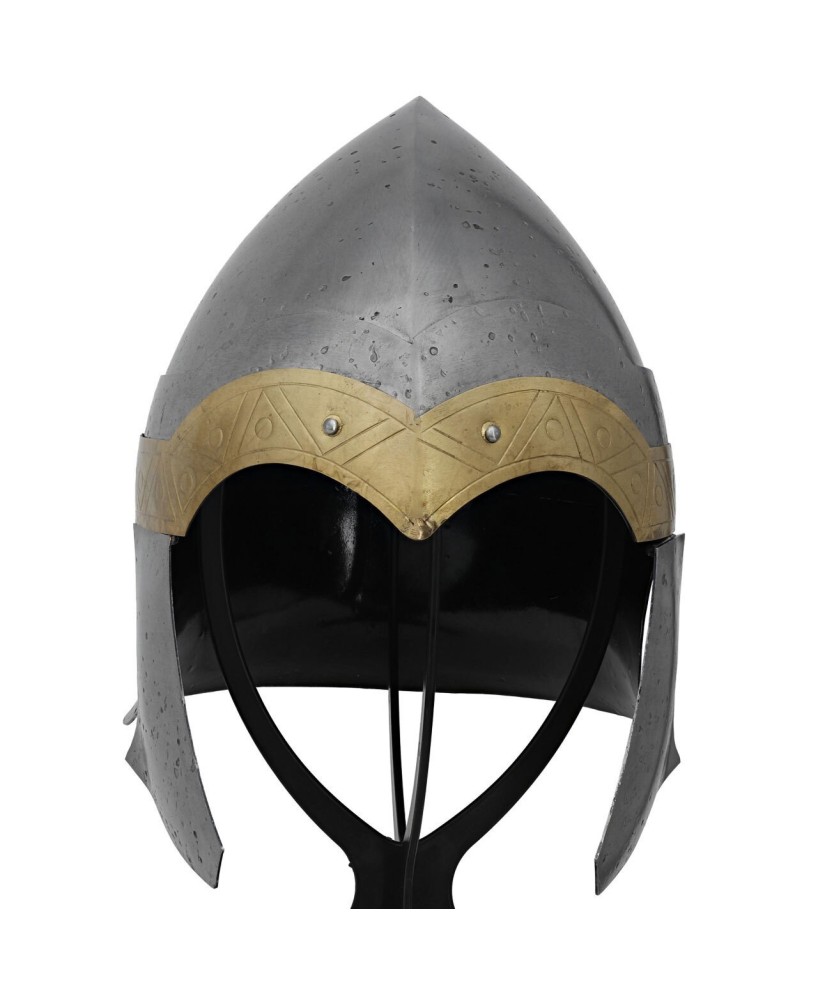 Norse Heritage Viking Battle Helmet – 18-Gauge Steel with Brass Accent