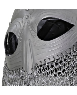 Slash Guard Viking Vendel Helmet – 16G Steel w/ Chainmail