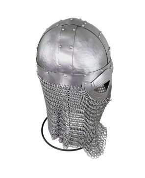 Slash Guard Viking Vendel Helmet – 16G Steel w/ Chainmail